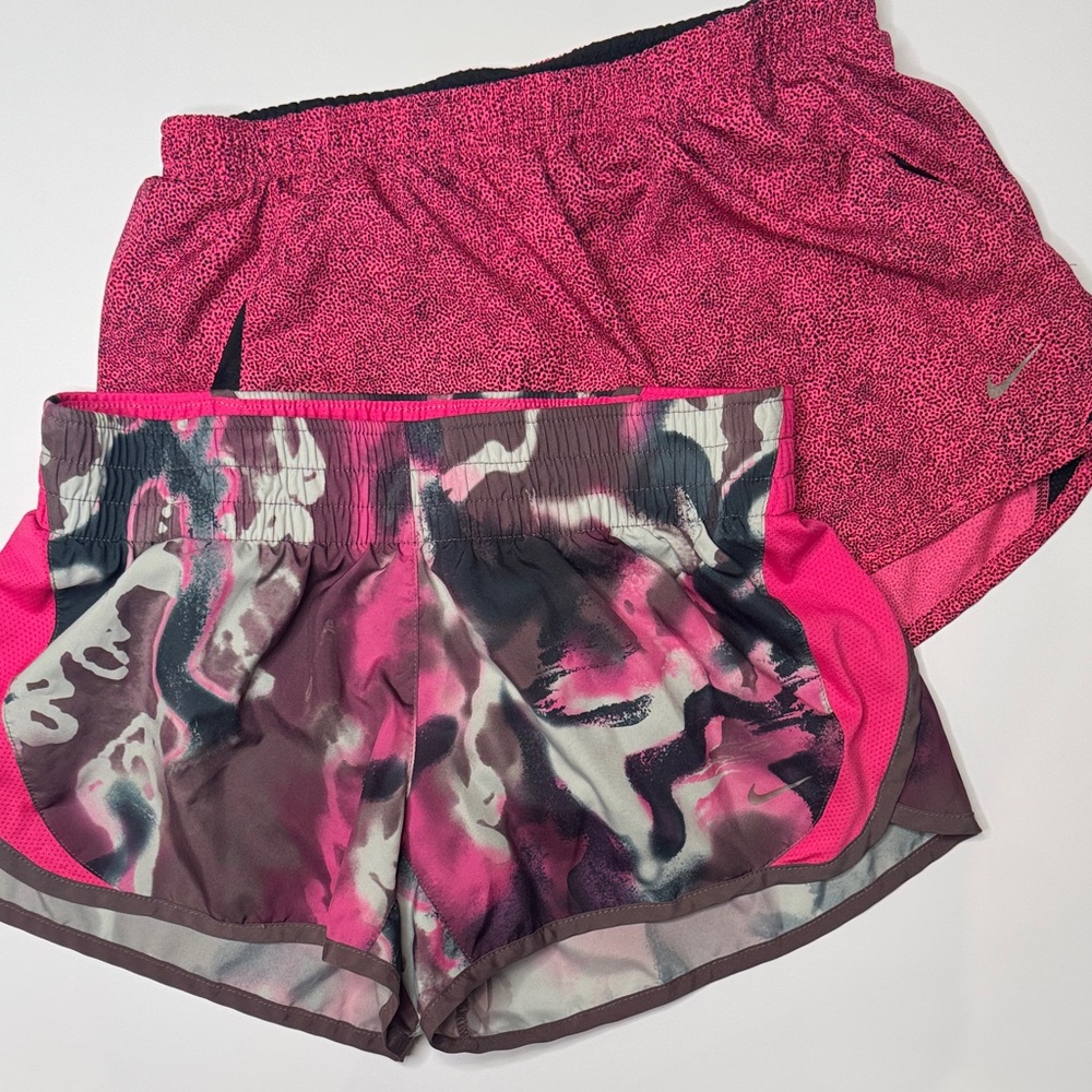 Nike Women's Athletic Shorts in Pink and Gray